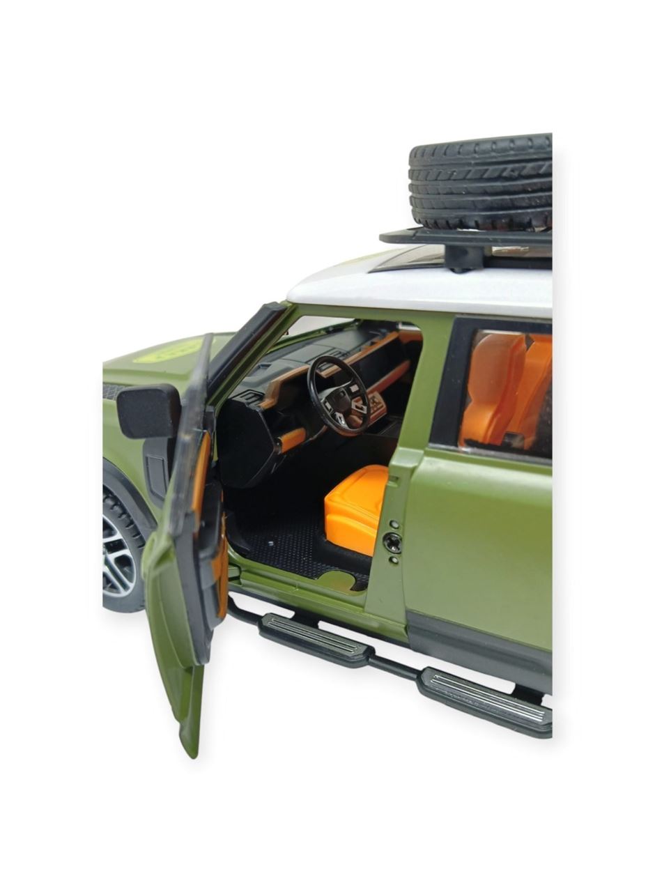 Model Araçlar - Metal Sesli Off-Road Araba 22 cm - Yeşil