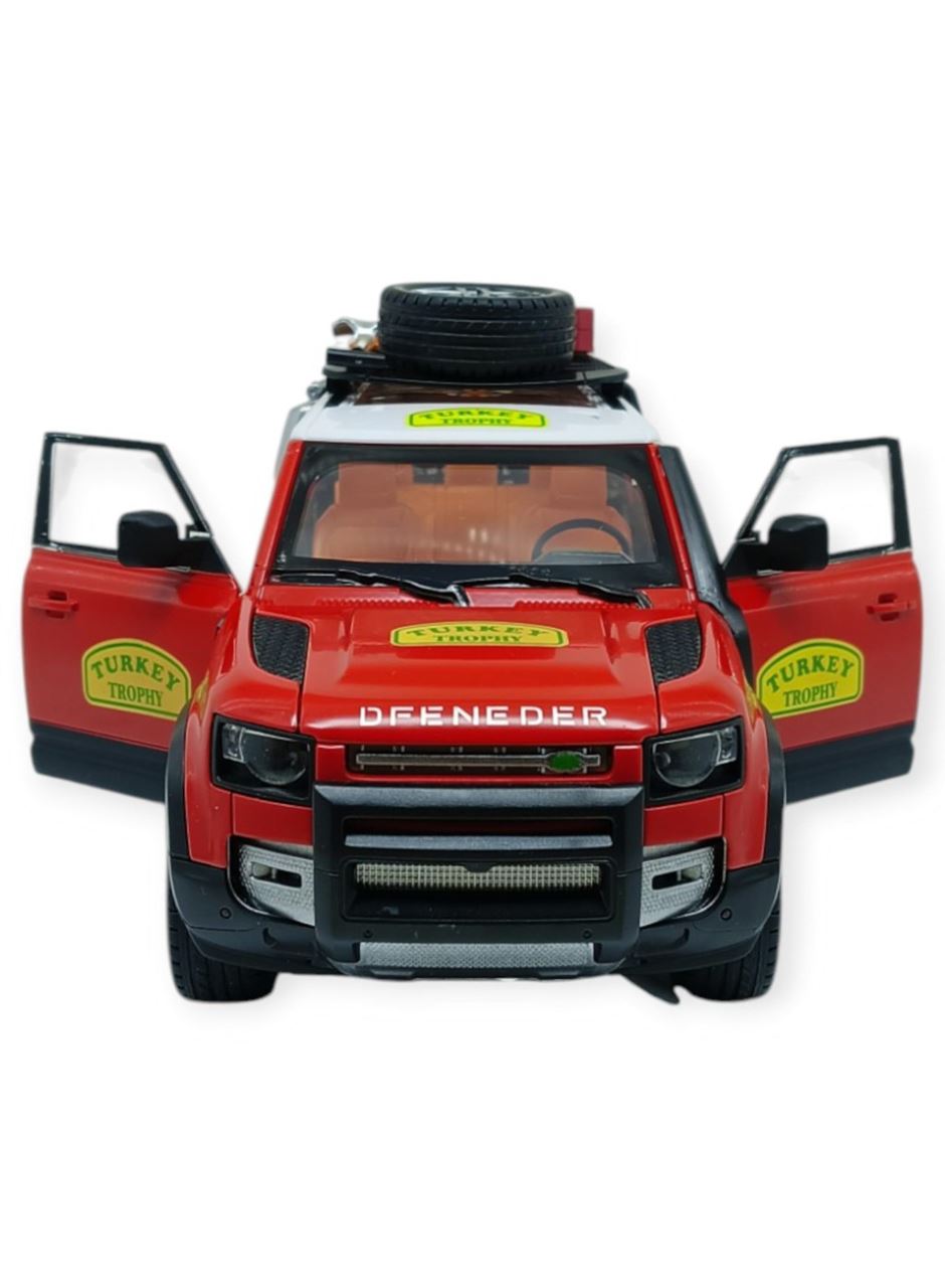 Model Araçlar - Metal Sesli Off-Road Araba 22 cm - Kırmızı