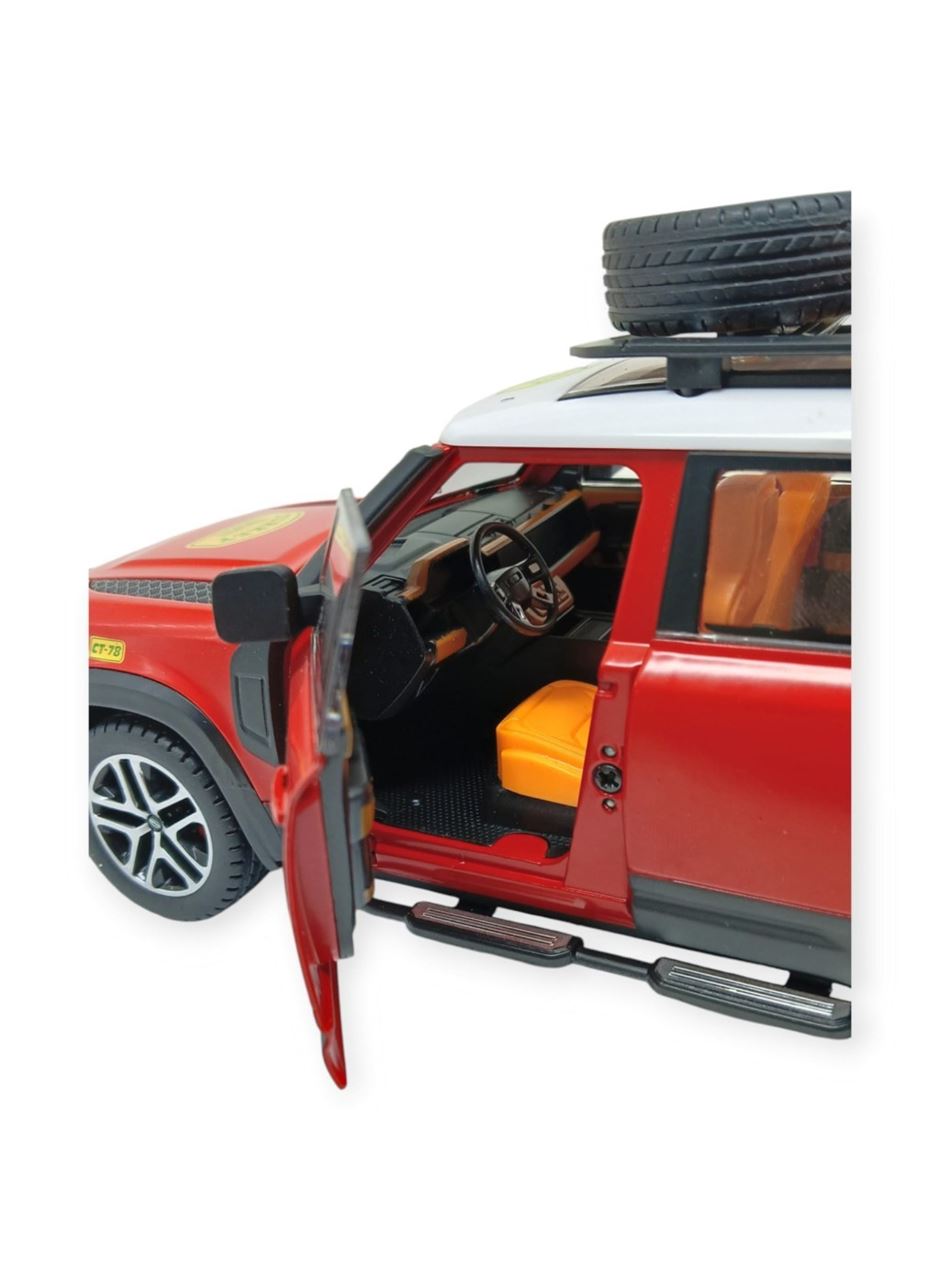 Model Araçlar - Metal Sesli Off-Road Araba 22 cm - Kırmızı