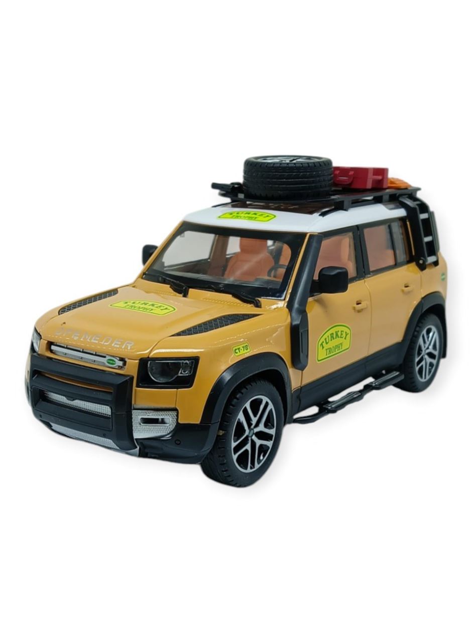 Model Araçlar - Metal Sesli Off-Road Araba 22 cm - Sarı