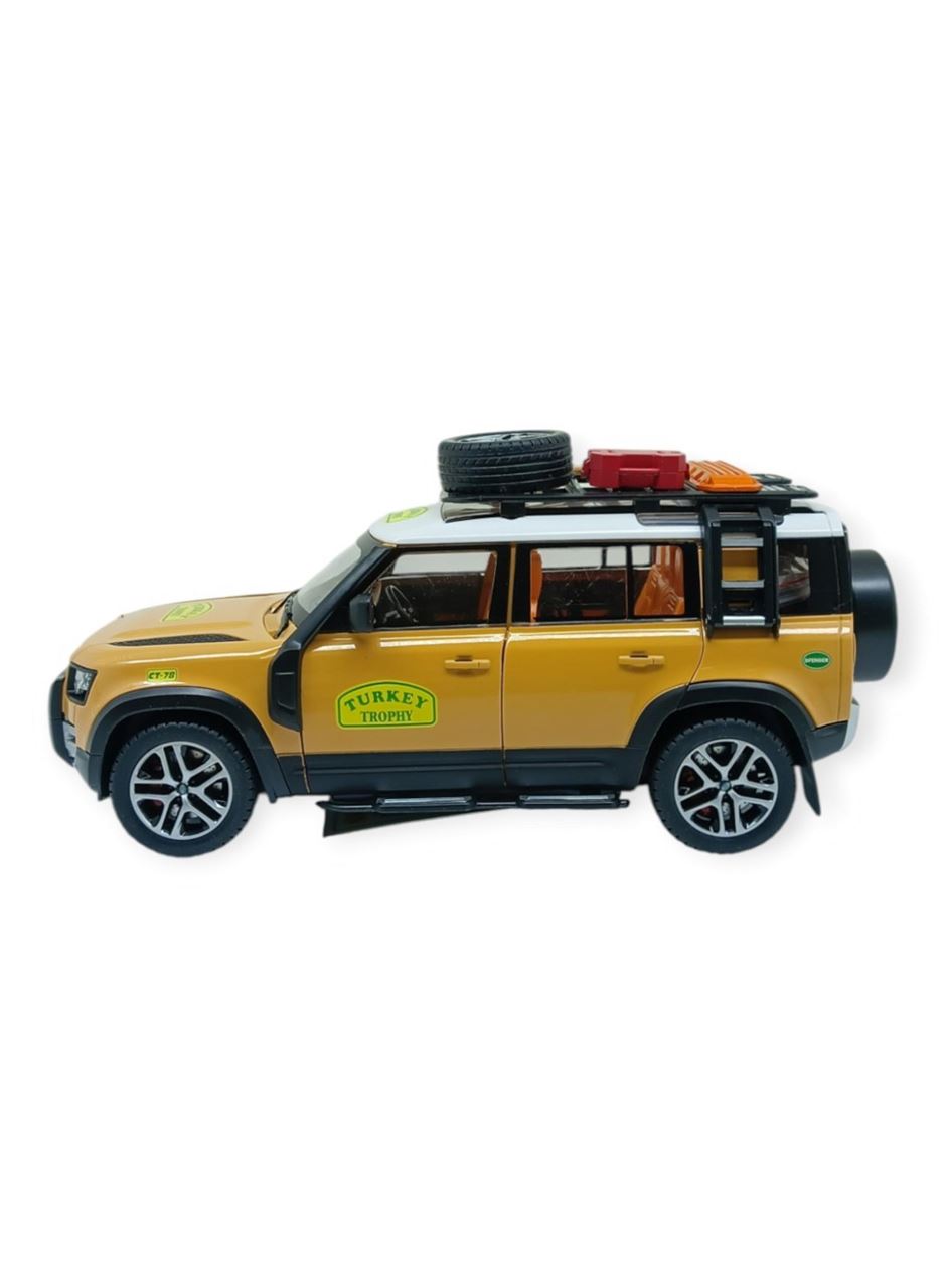 Model Araçlar - Metal Sesli Off-Road Araba 22 cm - Sarı