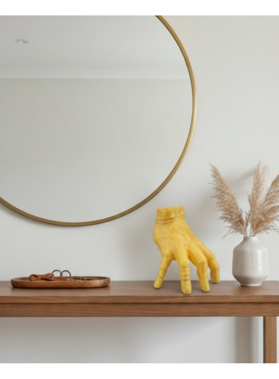 3D Modern Sarı El Biblo 17x16 cm Ev ve Ofis Dekorasyonu