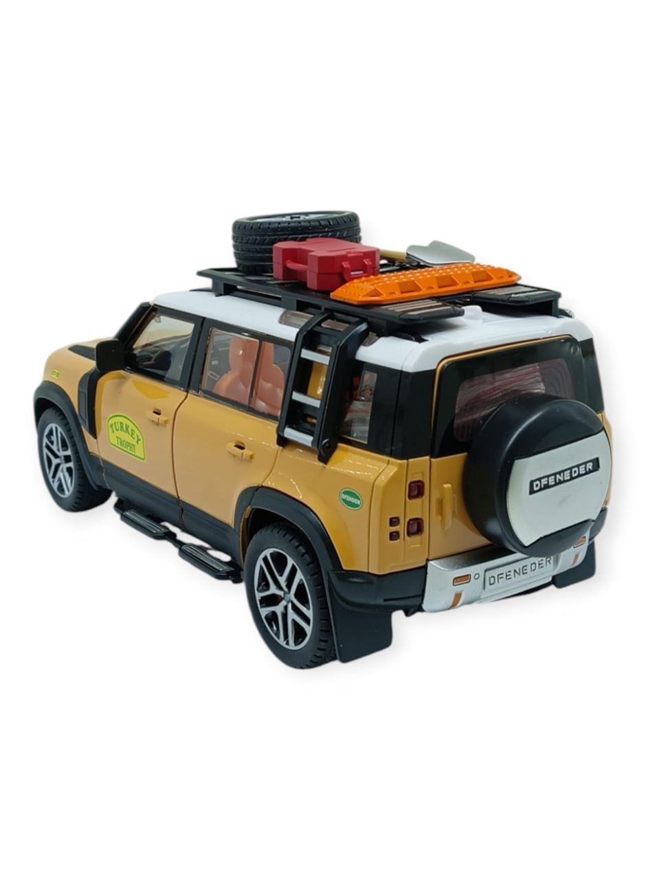 Model Araçlar - Metal Sesli Off-Road Araba 22 cm - Sarı