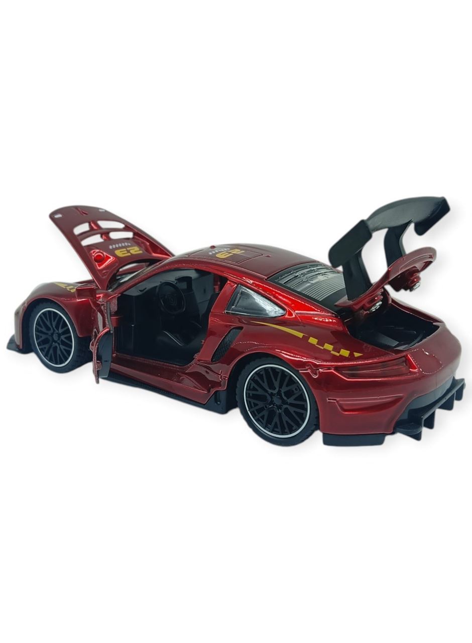 Sesli Işıklı Spor Araba 15 cm - 3291D - Kırmızı