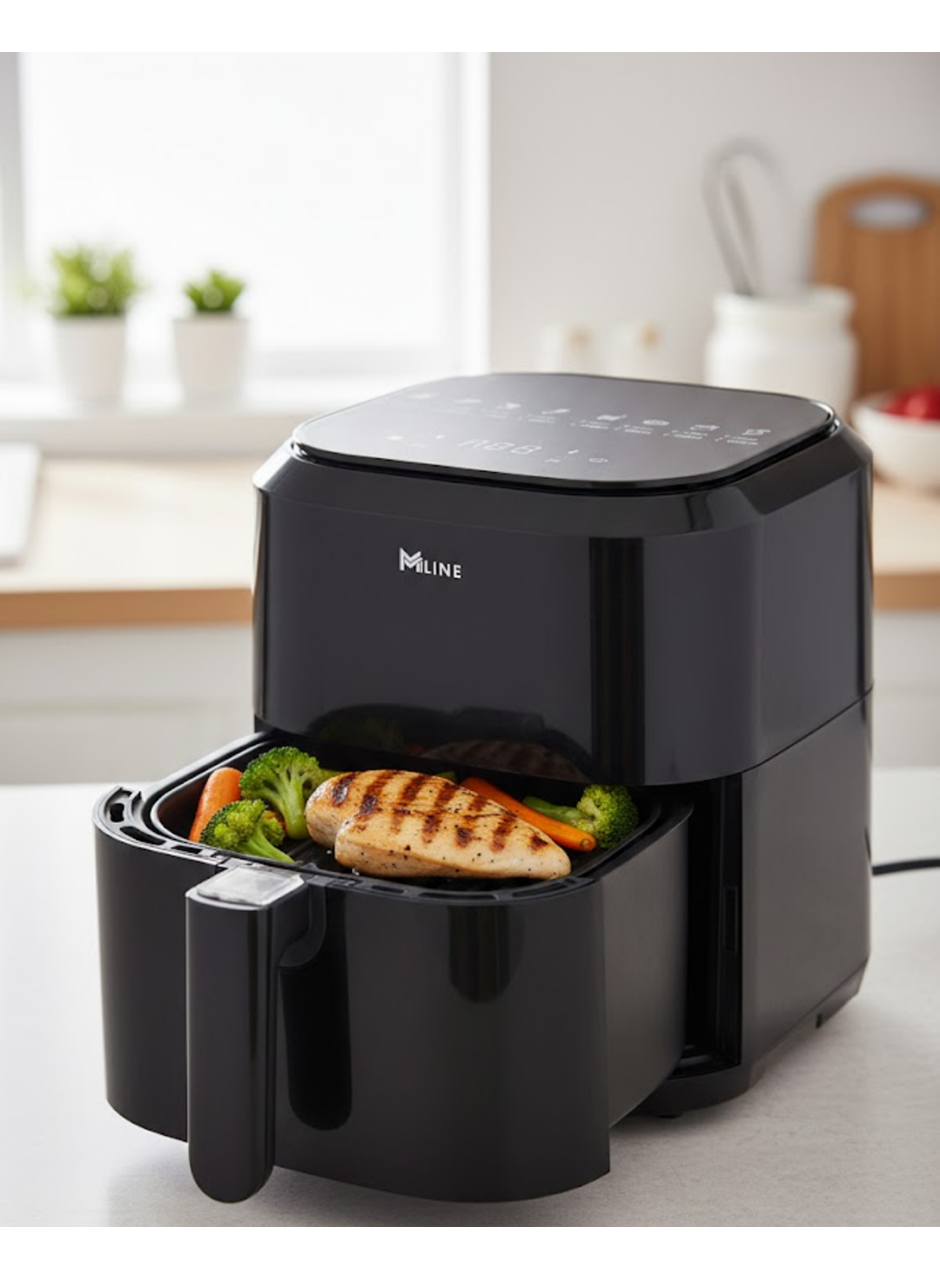 Dokunmatik Kontrollü 4L Yağsız Sıcak Hava Fritözü 1360W