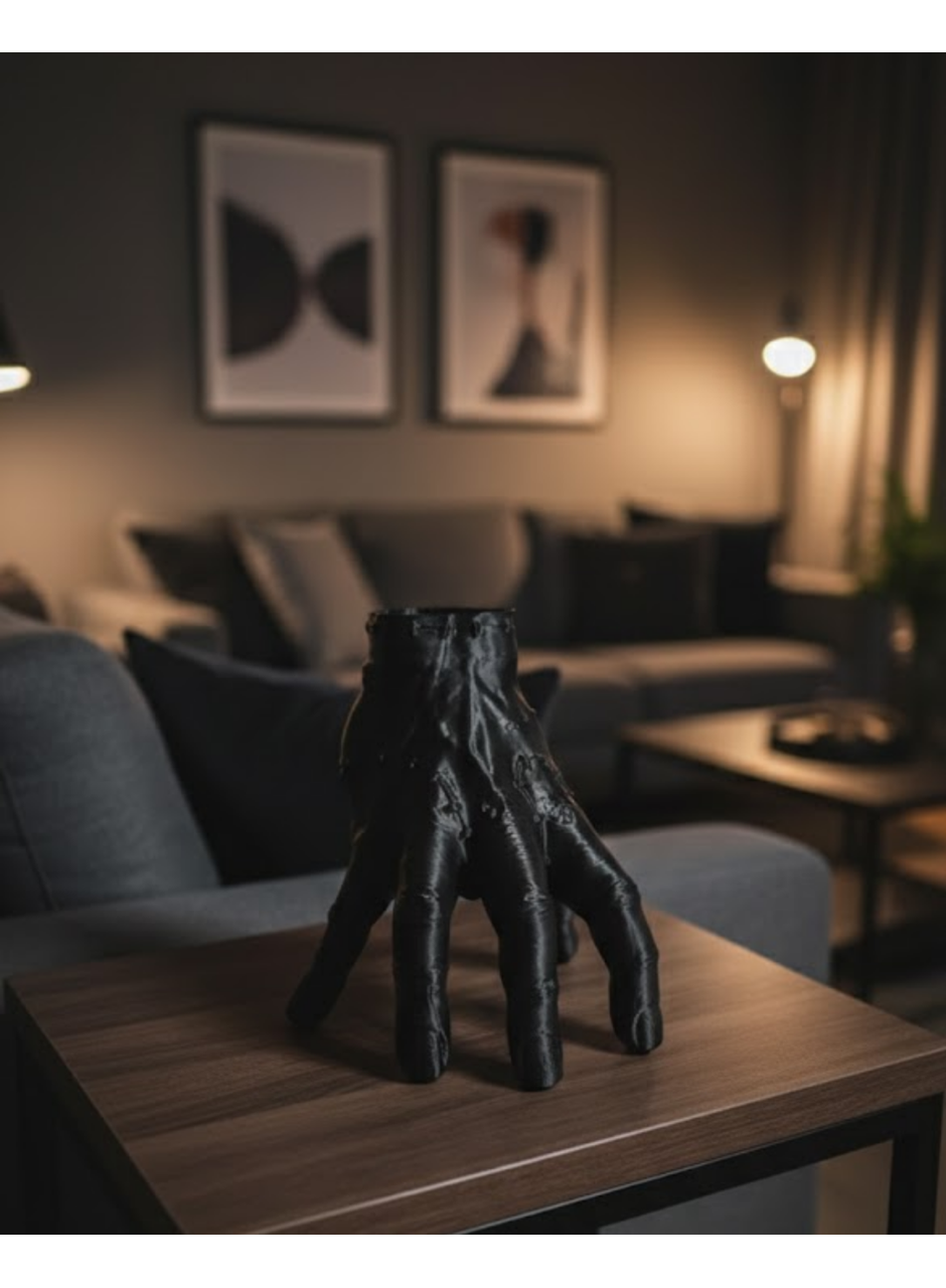 3D Siyah El Dekoratif Heykel 27x22 cm Büyük Boy Modern Tasarım