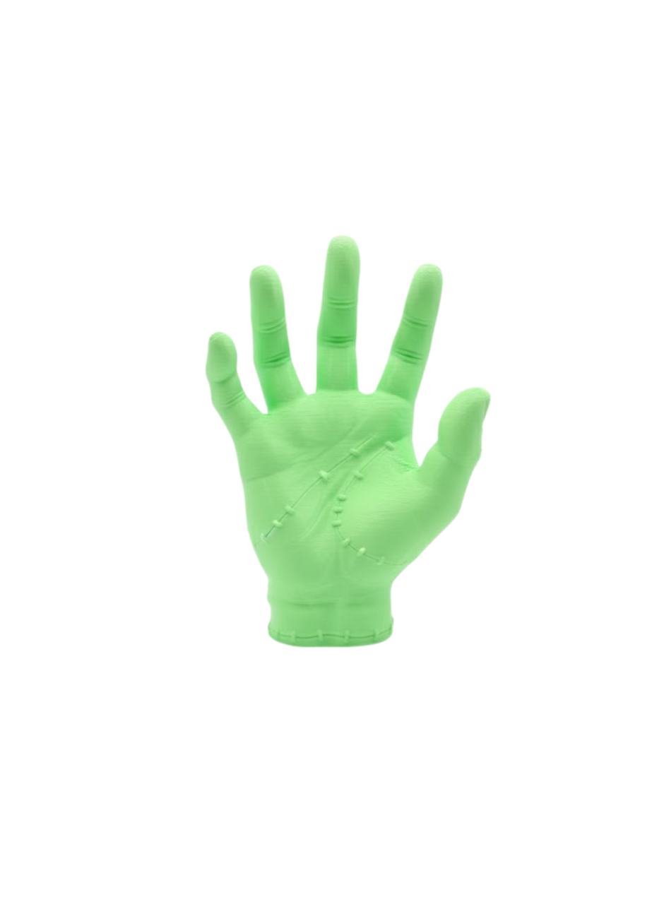 3D Yeşil El Tasarım Dekor 27x22 cm Büyük Boy Şık Obje