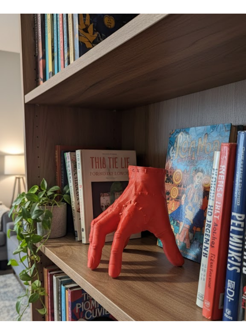 3D Modern Kırmızı El Obje 17x16 cm Ev ve Ofis Dekorasyonu