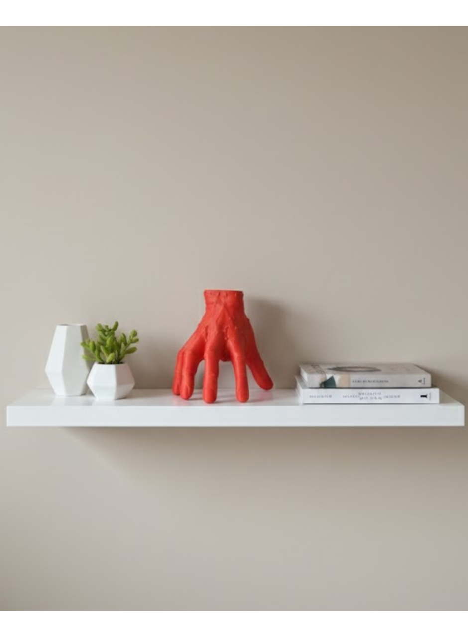 3D Kırmızı El Biblo 17x16 cm Sanatsal ve Dikkat Çekici Dekor