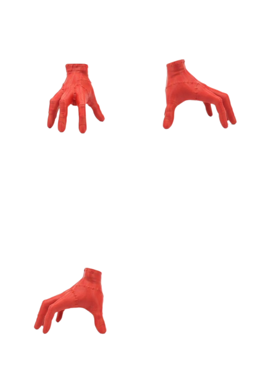 3D Kırmızı El Biblo 17x16 cm Sanatsal ve Dikkat Çekici Dekor