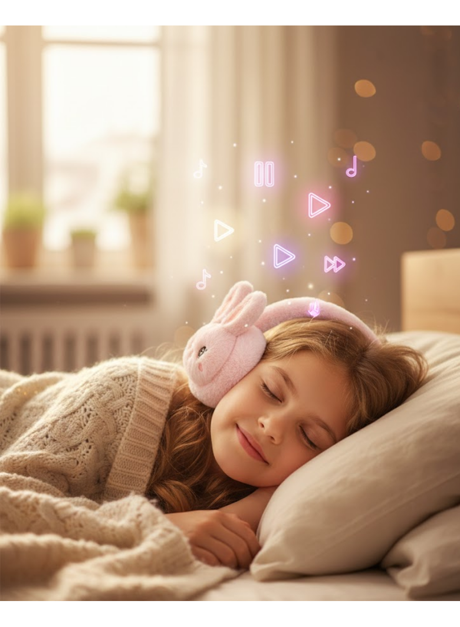 Kablosuz Peluş Bluetooth Kulaklık 40mm Hoparlör ve Mikrofonlu