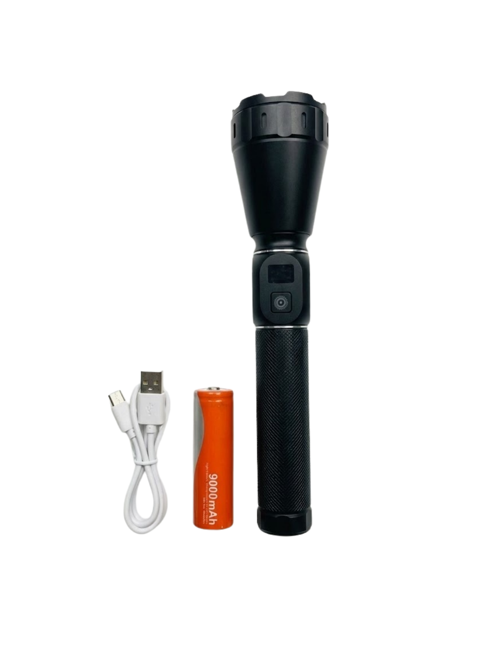 Profesyonel Şarjlı El Feneri Yüksek Parlaklık 9000mAh Bataryalı Set