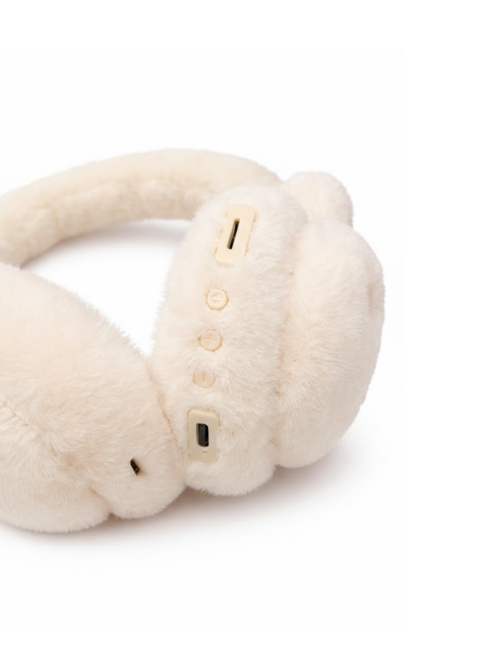 Peluş Tavşan Kulaklı Bluetooth Kulaklık Kablosuz Müzik ve TF Kart Destekli