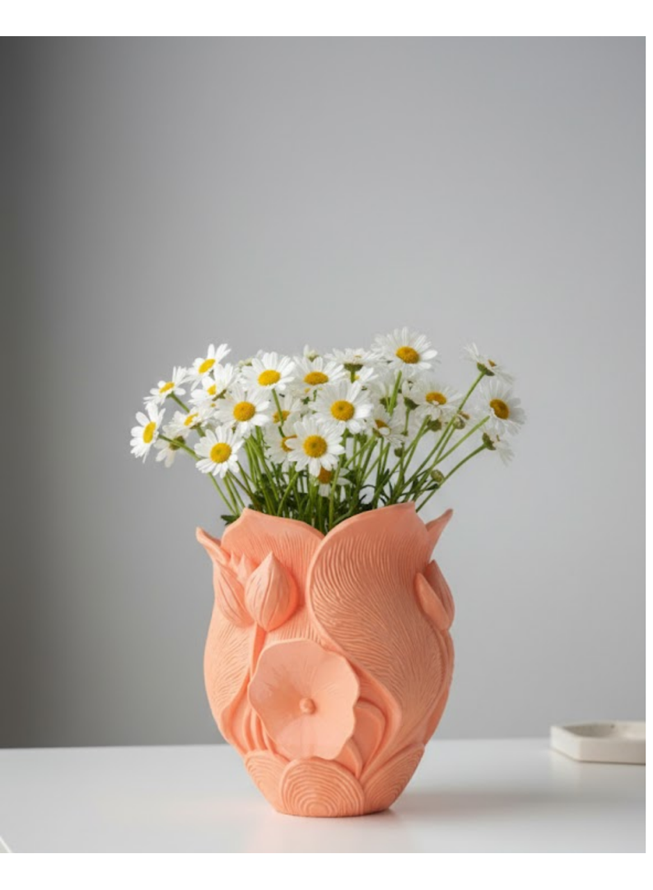 TURUNCU ÇİÇEK VAZO