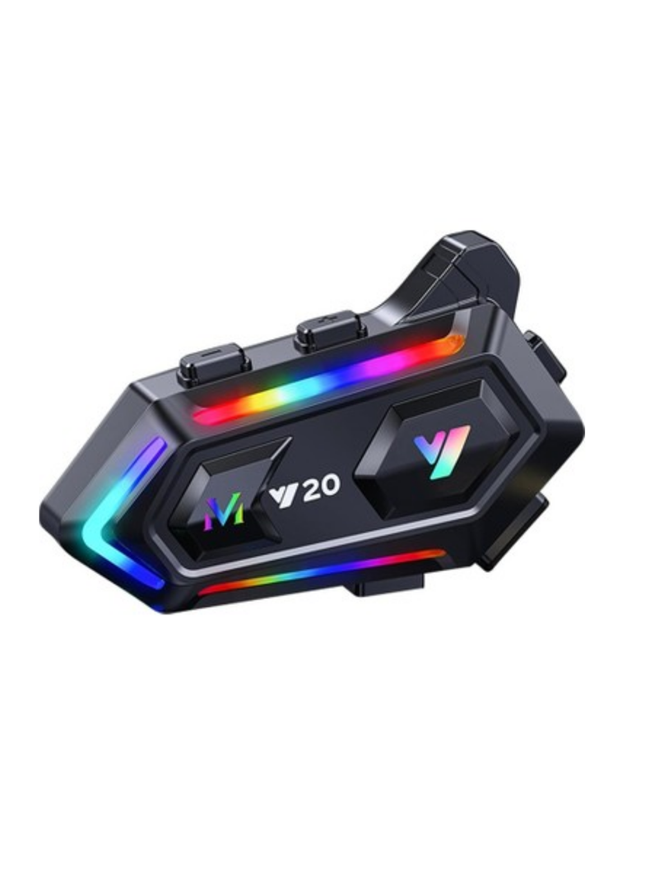 IPX6 Su Geçirmez Intercom 1000m Bağlantı 1000mAh Batarya RGB Işıklı