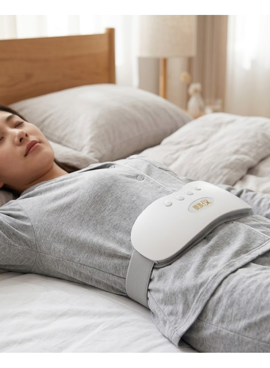 Şarjlı Kızılötesi Isıtmalı Titreşimli Bel ve Rahim Masaj Kemeri 45-50 Derece Ayarlı