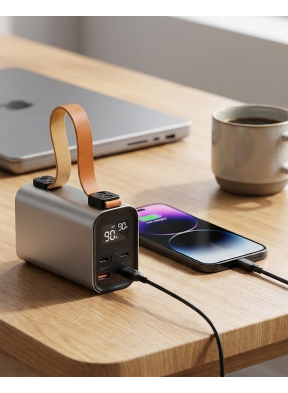 50000mAh Yüksek Kapasiteli Power Bank Çoklu Çıkışlı Fast Charge