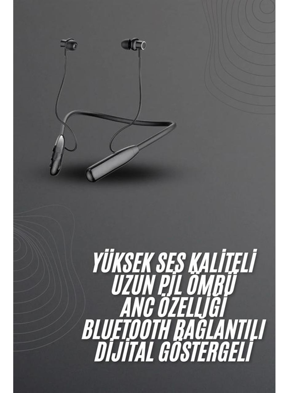 100 Saat Bluetooth Kulaklık Dijital Göstergeli ANC Özelliği Kablolu
