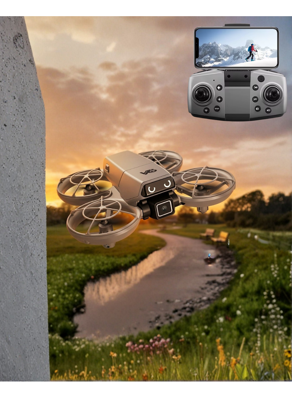 LED Işıklı Mini Drone Kameralı Headless ve APP Destekli