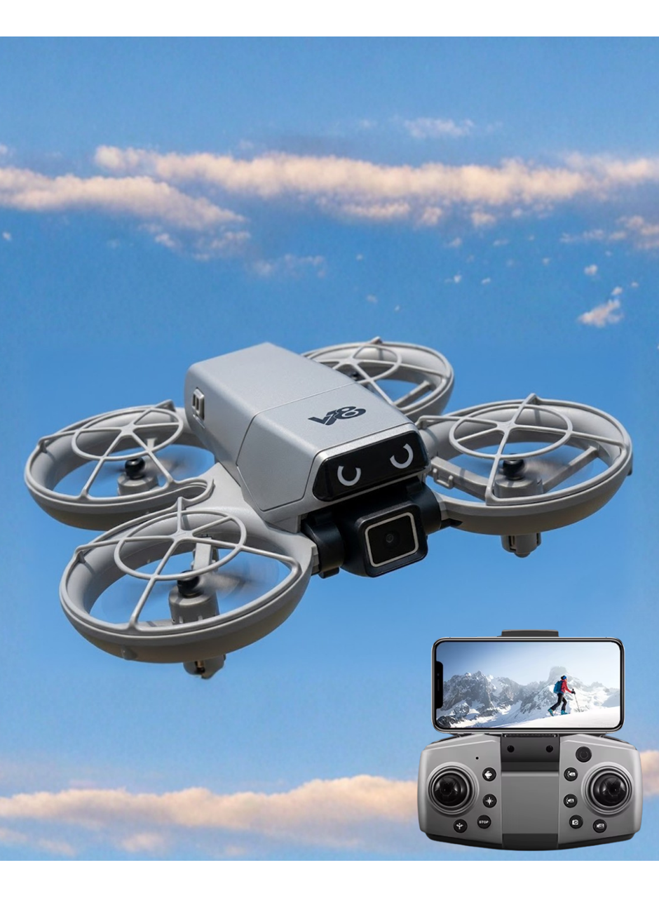 Kameralı Mini Drone Optical Flow Hover APP Kontrollü