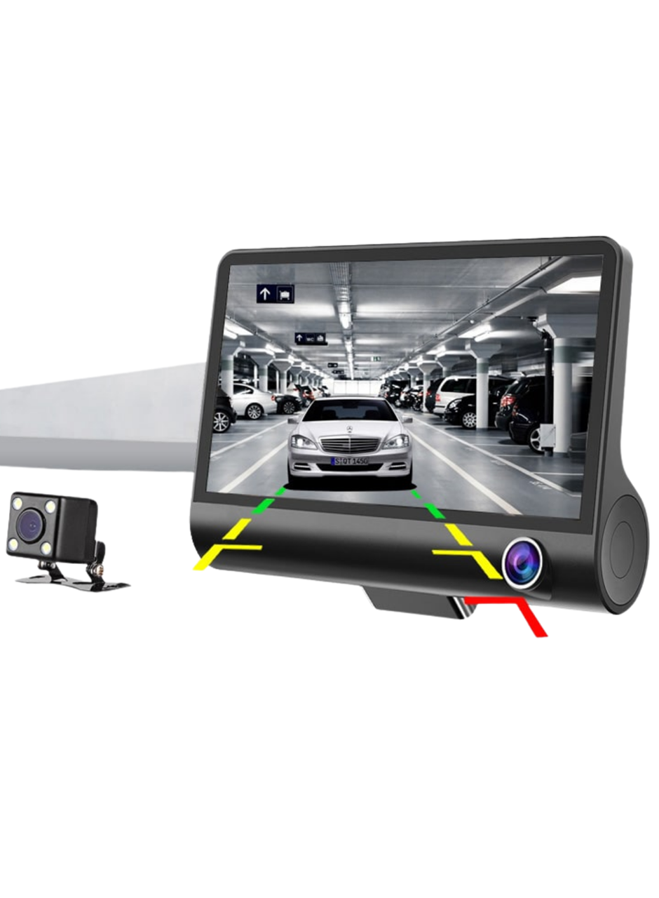 Araç DVR Kamera Çift Lensli 4 İnç Ekranlı G Sensörlü
