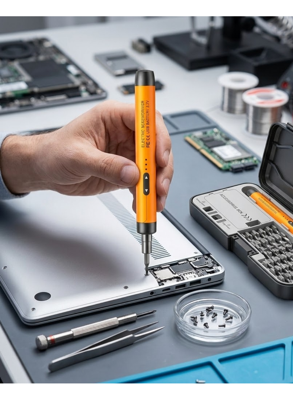 Kablosuz Alüminyum Gövdeli Elektrikli Tornavida 38 Uçlu Teknik Servis Seti