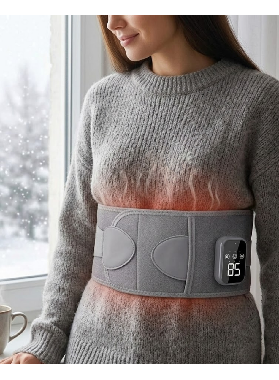 3 Kademe Isıtmalı ve Titreşimli Bel Destek Kemeri Ergonomik Tasarım