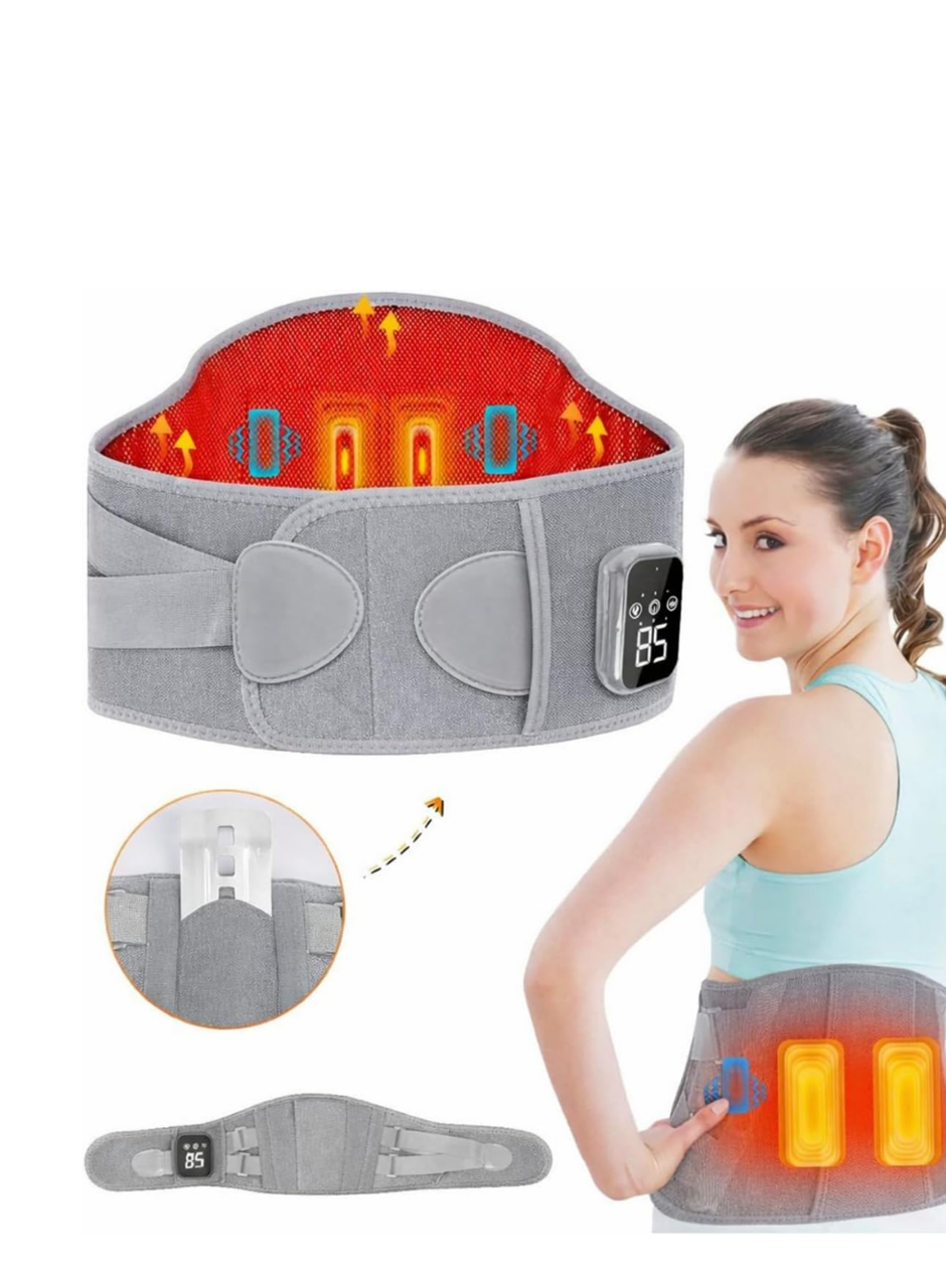 3 Kademe Isıtmalı ve Titreşimli Bel Destek Kemeri Ergonomik Tasarım