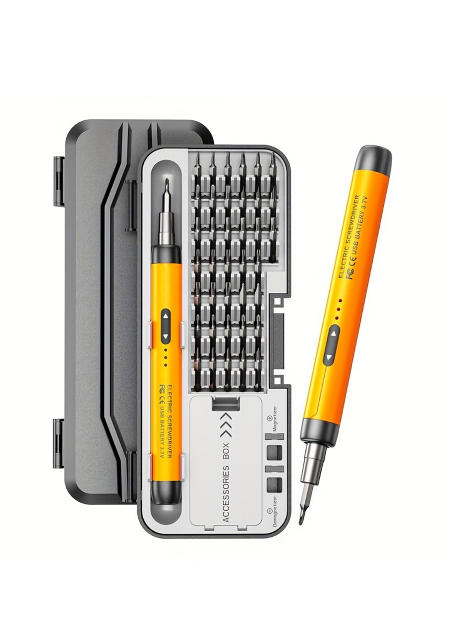 Profesyonel Elektrikli Tornavida Seti 600mAh Şarjlı 38 Parça Hassas Vida Seti