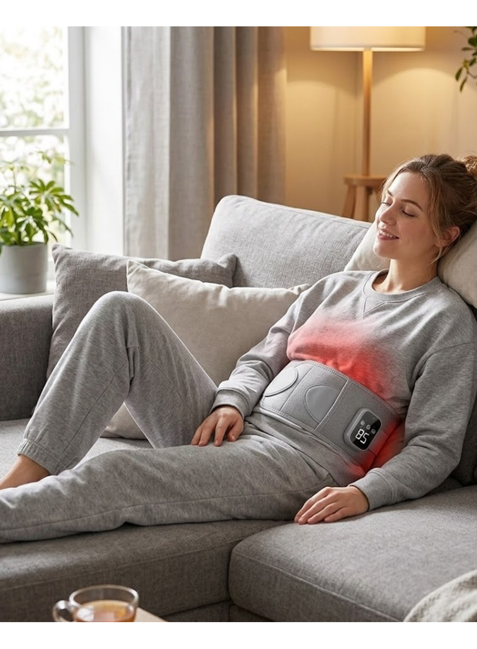 Isıtmalı Titreşimli Bel Masaj Kemeri 3 Kademeli Sıcaklık Ayarlı Kablosuz Tasarım