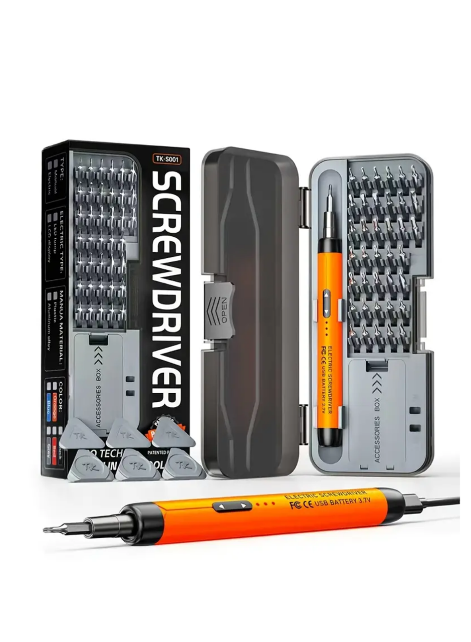 Kablosuz Şarjlı Elektrikli Tornavida Seti 38 Uçlu Type C Li Pil Hassas Tamir Seti