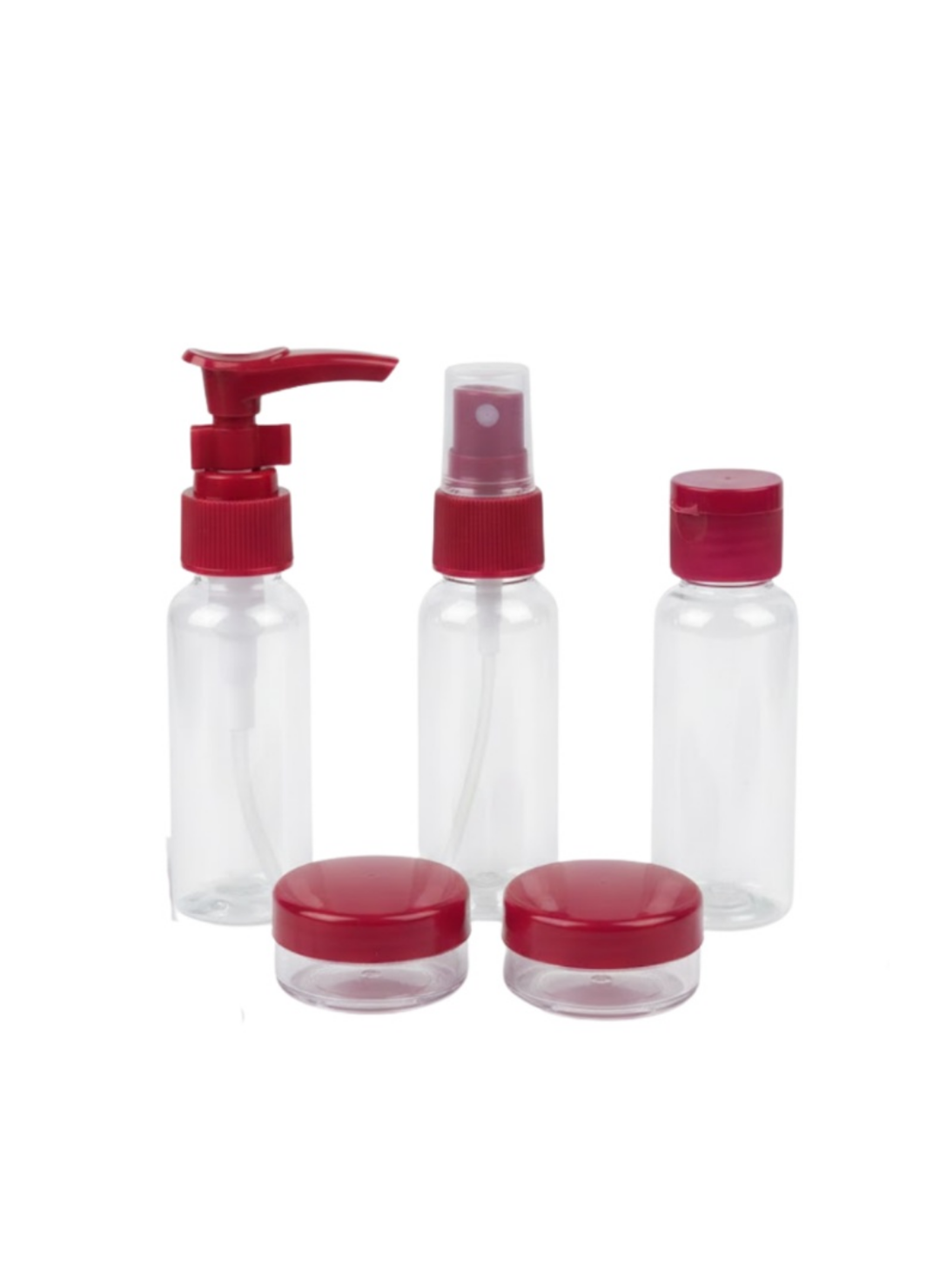 5 Parça Seyahat Dolum Şişesi Seti 30 ml Hafif Tasarım