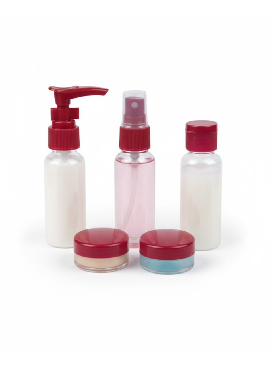 5 Parça Seyahat Dolum Şişesi Seti 30 ml Hafif Tasarım