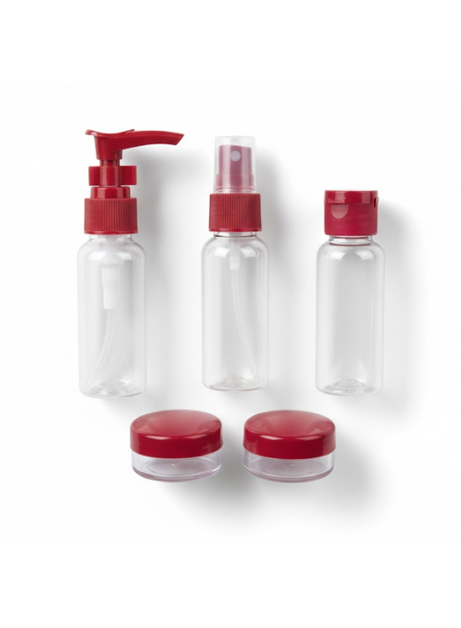 5 Parça Seyahat Dolum Şişesi Seti 30 ml Hafif Tasarım