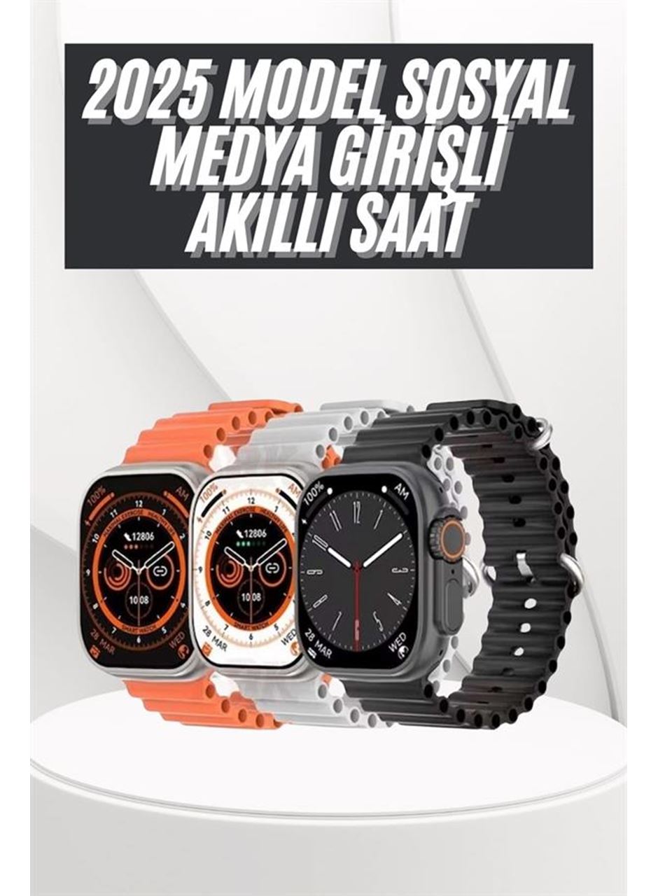 Yeni Nesil Akıllı Saat Uyku ve Sağlık Takibi Titeşimli Sesli Arama Mesaj ve Bildirim Görme