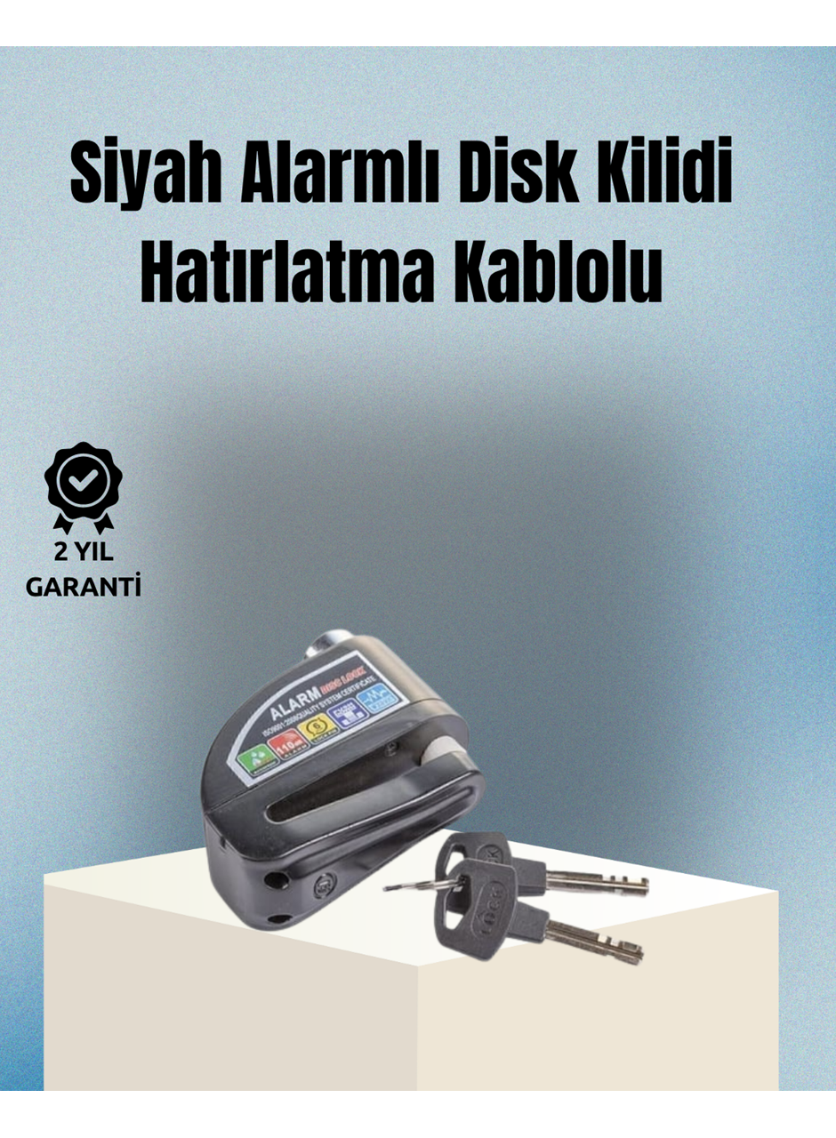 Motosiklet ve Bisiklet İçin 6mm Pinli Alarmlı Disk Kilidi