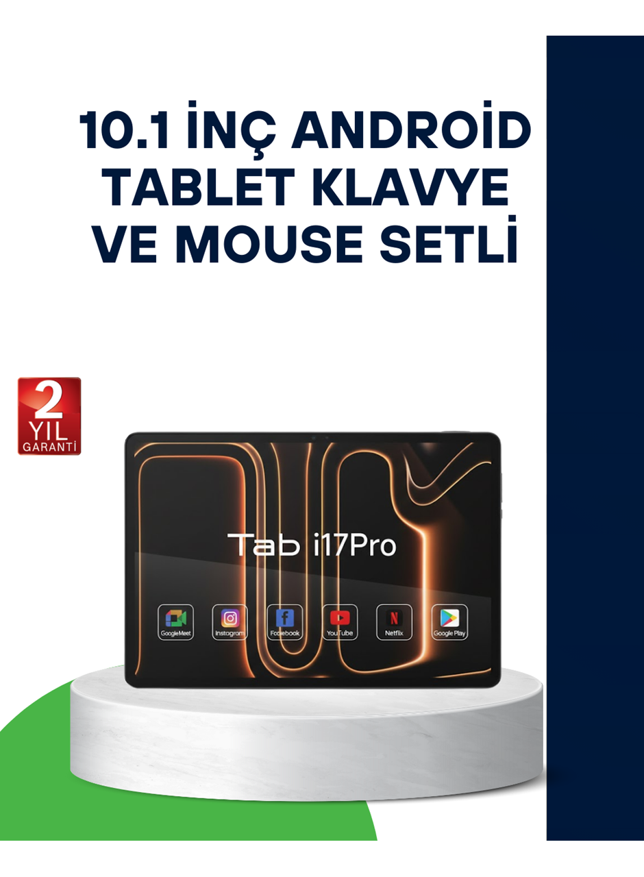 10.1 İnç Android Tablet Klavye ve Mouse Setli 5G Destekli
