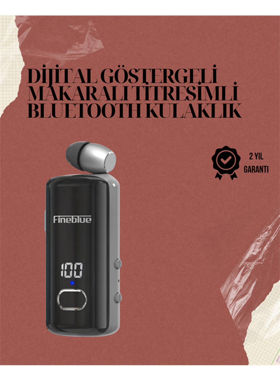 Su Geçirmez Fineblue F580 Kulaklık – Dijital Ekranlı, Klipsli
