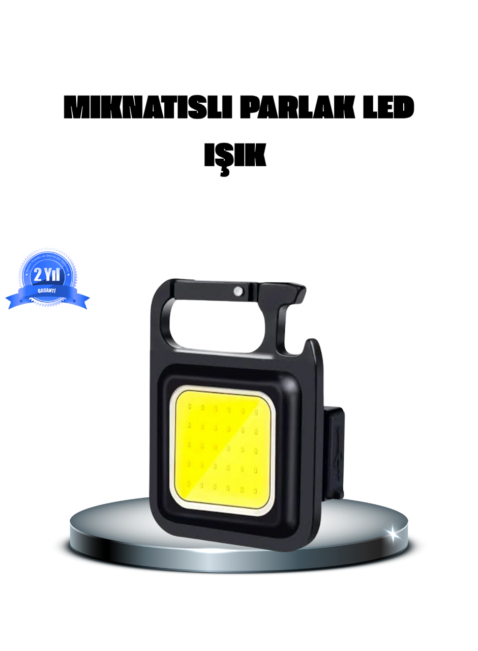LED Mini Anahtarlık Fener – 1000 Lümen Güçlü Işık ve USB Type-C Şarjlı