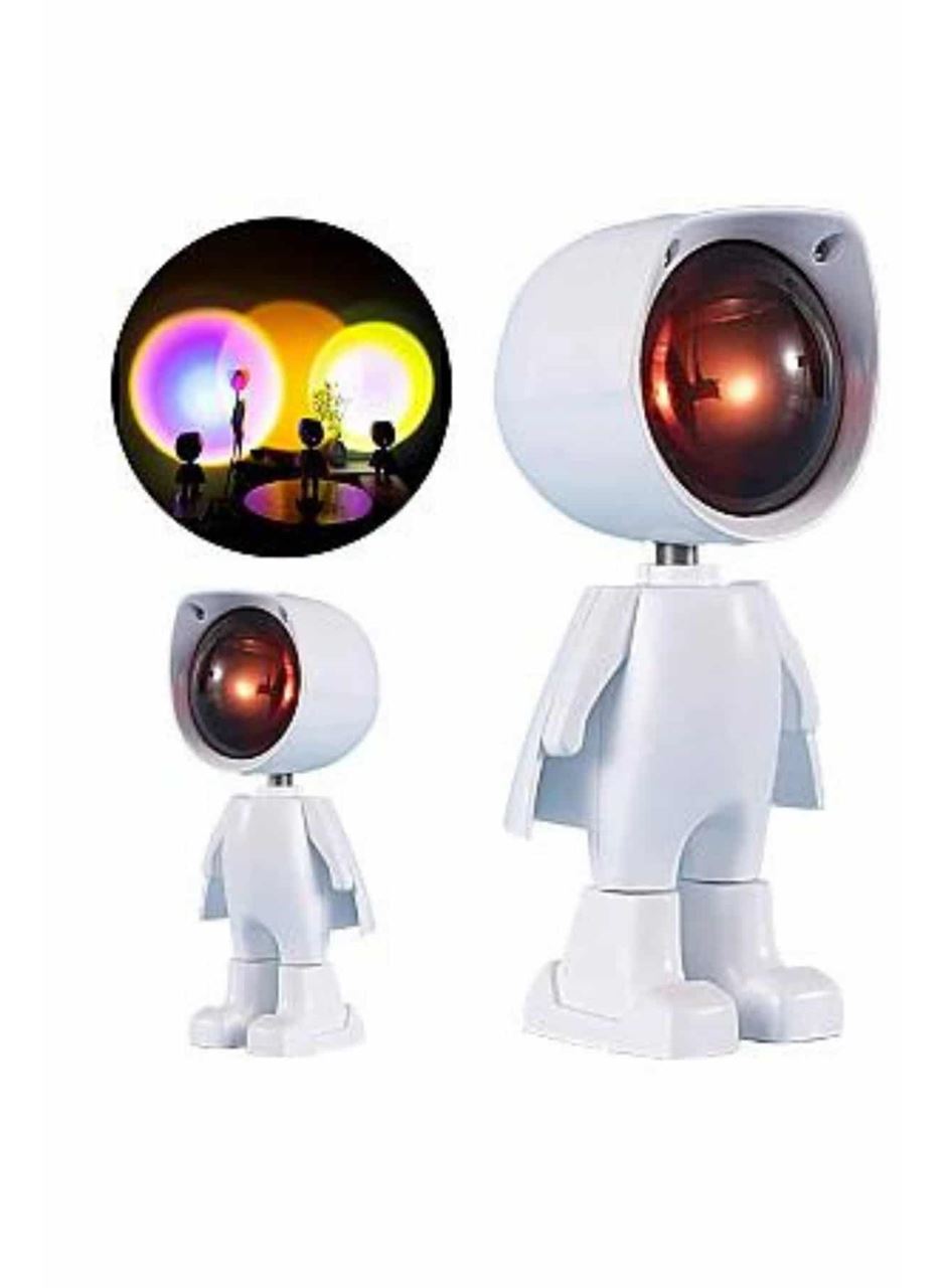 Gün Batımı Projektör Lamba Astronot Görünümlü Dekoratif Masa Lambası