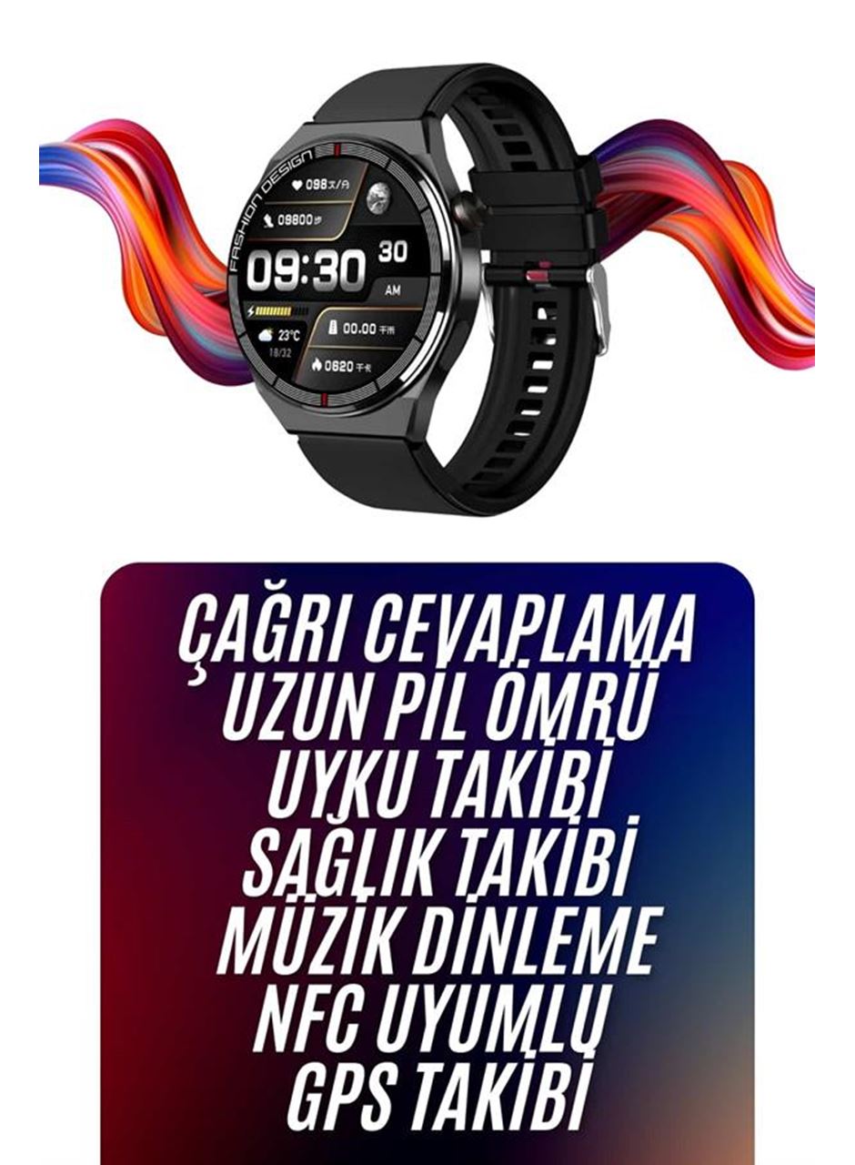 Amoled Ekran Akıllı Saat Üç Kordonlu İOS Android Uyumlu