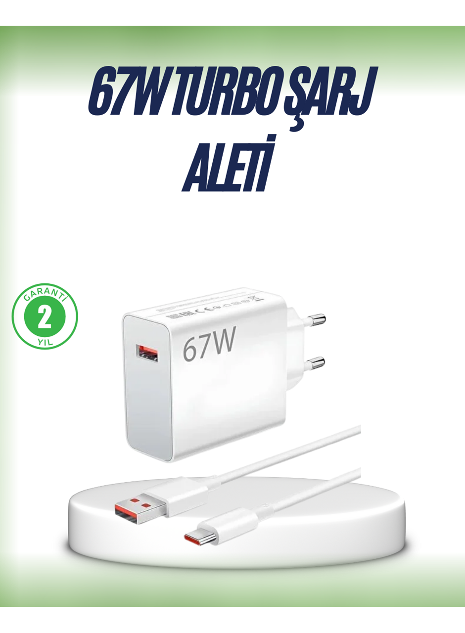 67 Watt Çift Turbo Şarj Adaptörü  Reno 4 5 6 Uyumlu