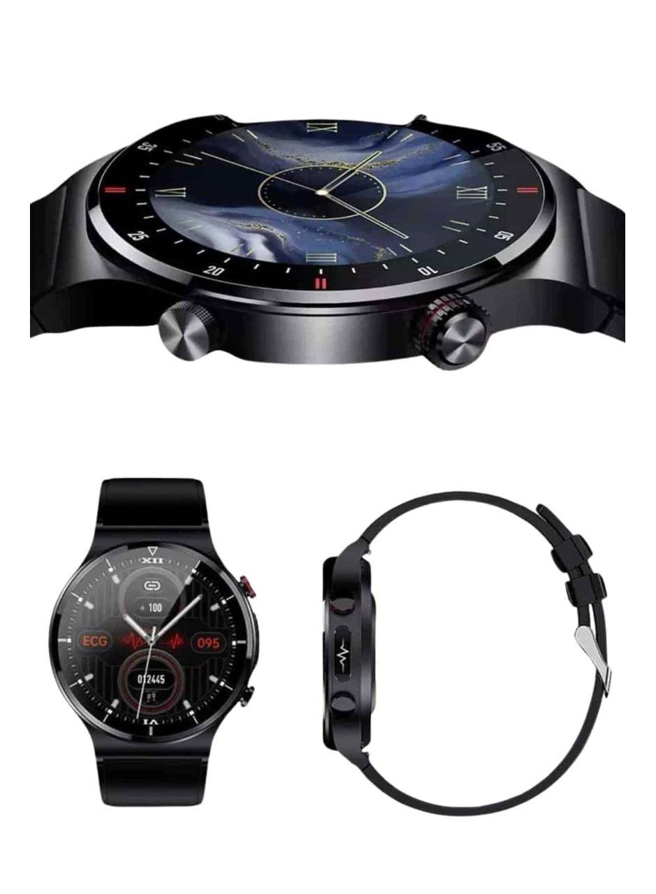 Amoled Ekran Metal Deri Silikon Kordonlu Uyku ve Sağlık Takibi