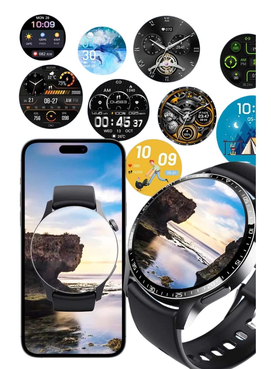 Amoled Ekran Metal Deri Silikon Kordonlu Uyku ve Sağlık Takibi