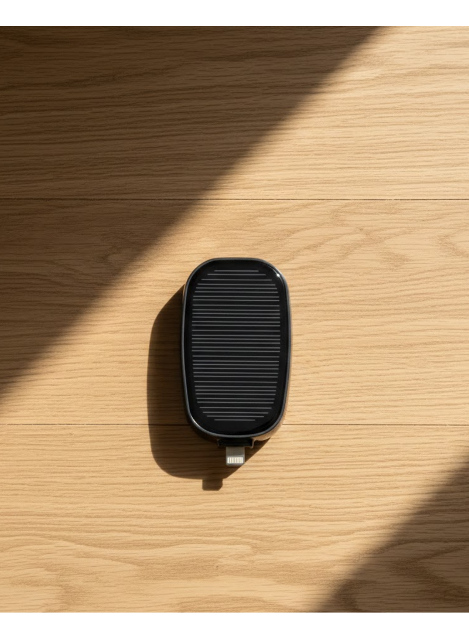 Güneş Enerjili Mini Powerbank 1200mAh Ultra İnce Taşınabilir