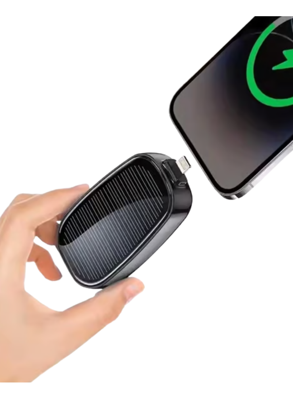 Güneş Enerjili Mini Powerbank 1200mAh Ultra İnce Taşınabilir
