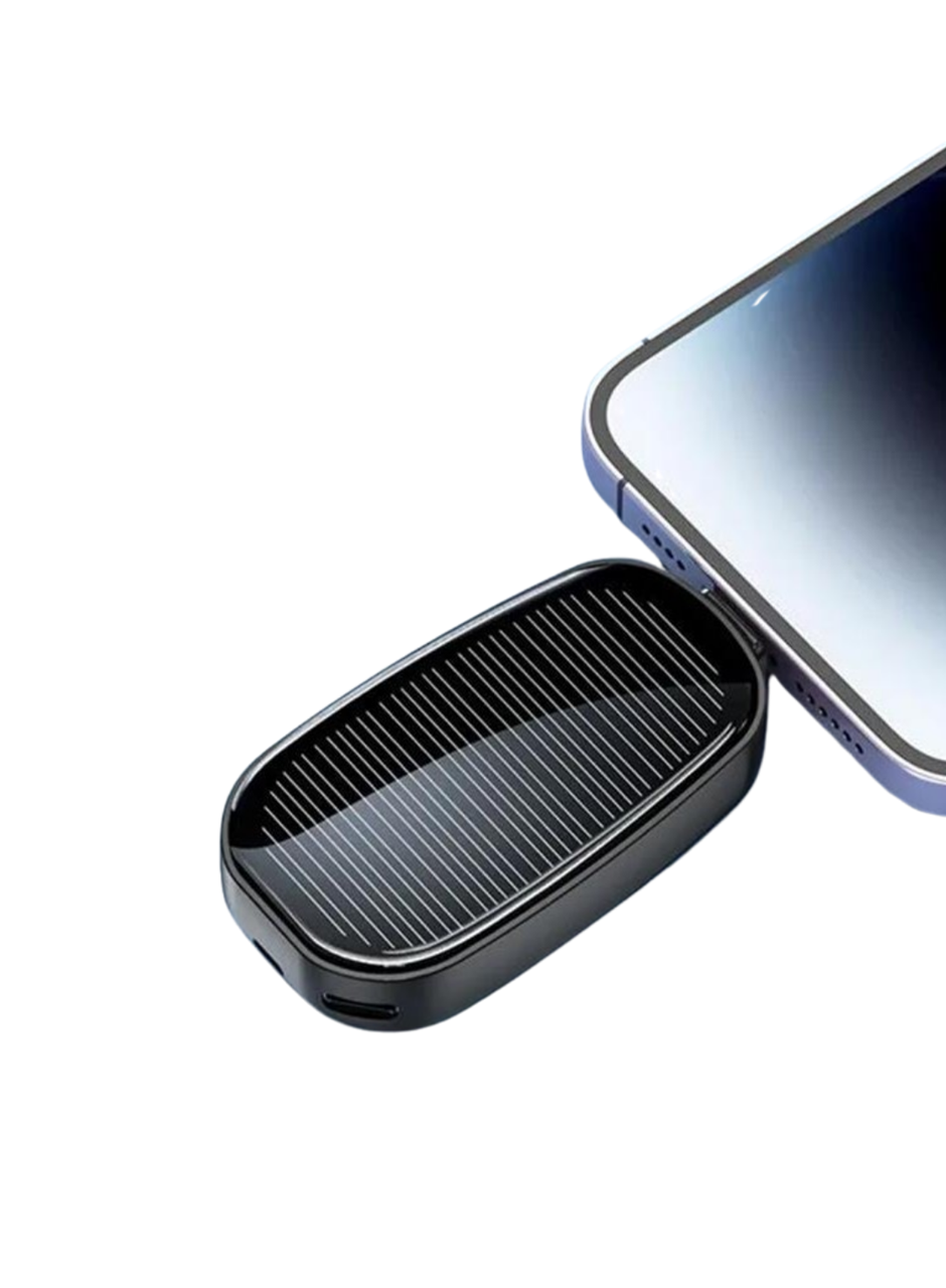 Güneş Enerjili Mini Powerbank 1200mAh Ultra İnce Taşınabilir