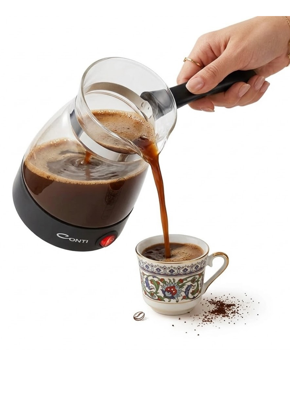 Cam Kahve Makinesi 650W 0.5 Litre 5 Fincan Kapasiteli Elektrikli Türk Kahvesi Makinesi