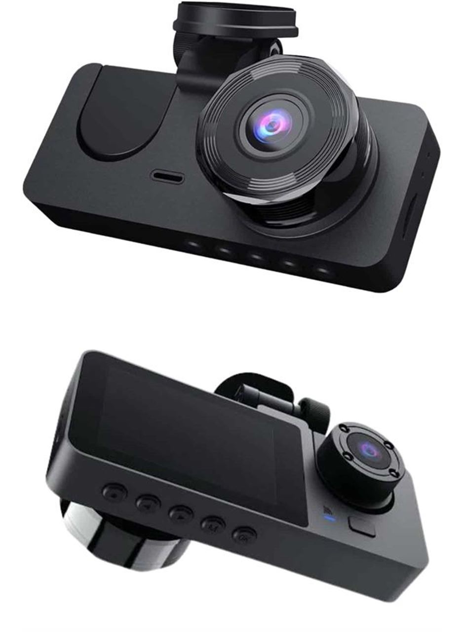 Yol Kayıt Araç Kamerası HD DVR 3 Kameralı 2.0in Ekranlı Ön İç Arka