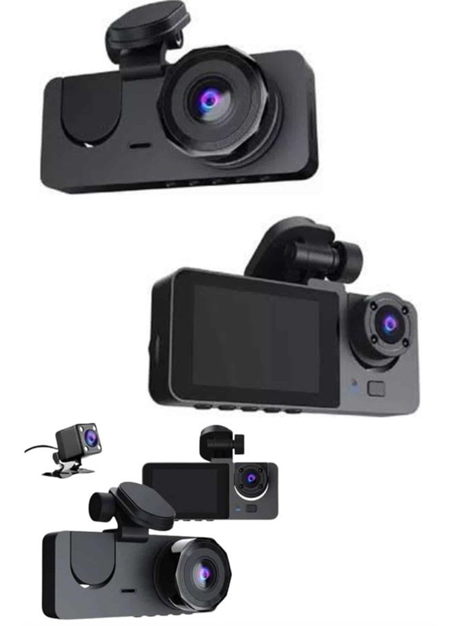 Yol Kayıt Araç Kamerası HD DVR 3 Kameralı 2.0in Ekranlı Ön İç Arka